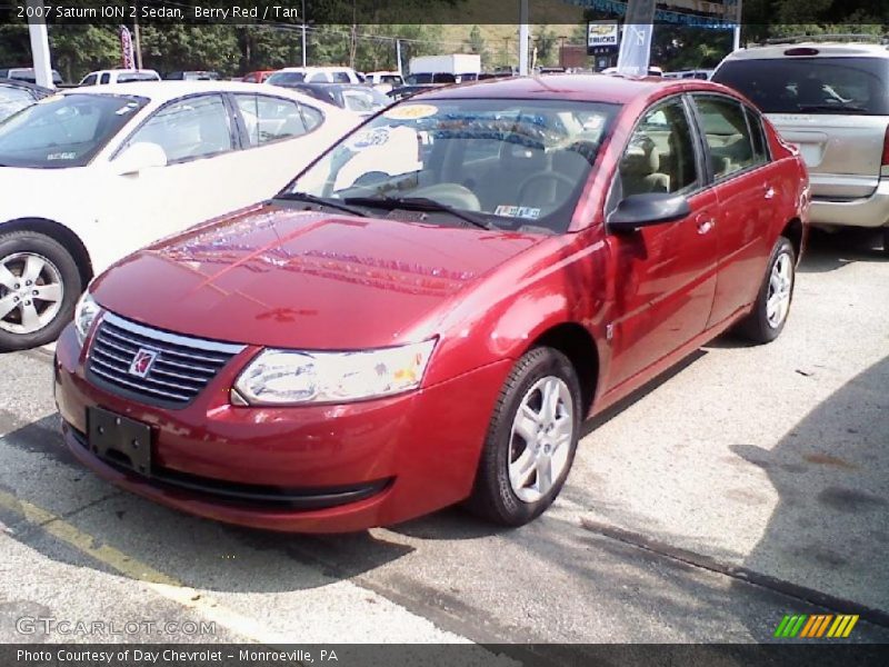 Berry Red / Tan 2007 Saturn ION 2 Sedan