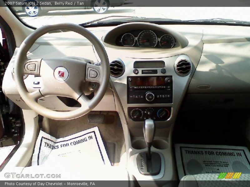 Berry Red / Tan 2007 Saturn ION 2 Sedan