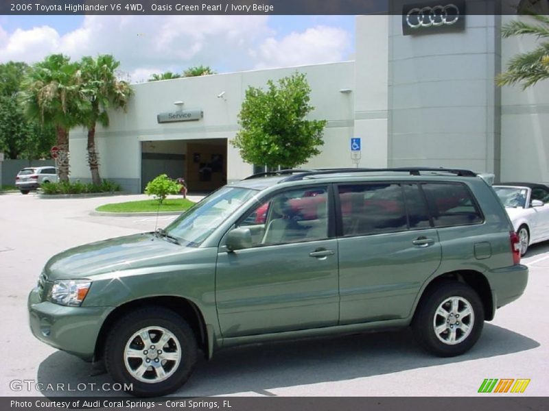 Oasis Green Pearl / Ivory Beige 2006 Toyota Highlander V6 4WD