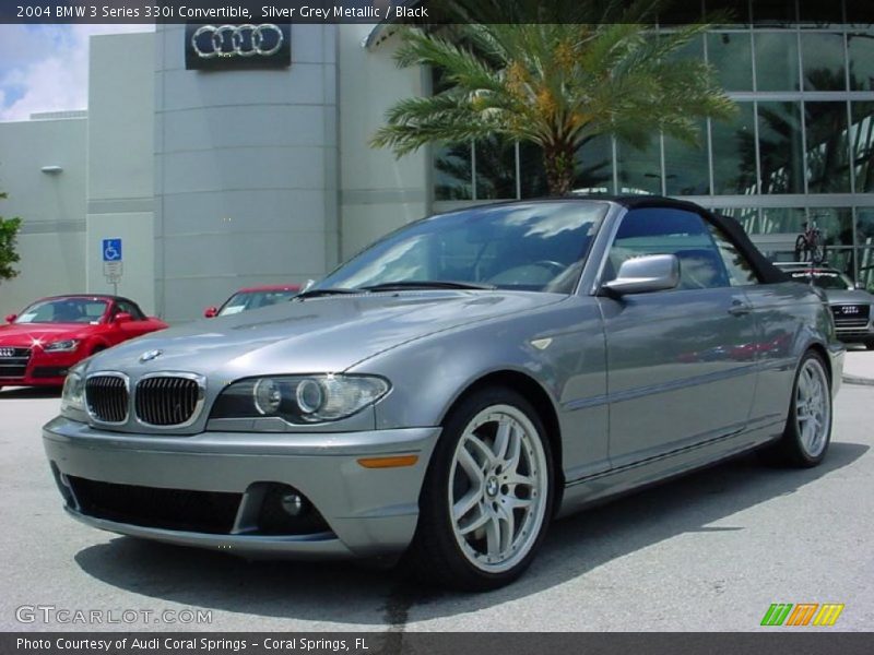 Silver Grey Metallic / Black 2004 BMW 3 Series 330i Convertible