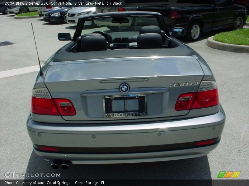 Silver Grey Metallic / Black 2004 BMW 3 Series 330i Convertible
