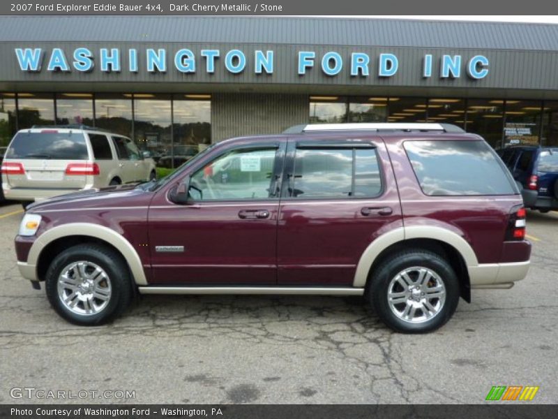 Dark Cherry Metallic / Stone 2007 Ford Explorer Eddie Bauer 4x4