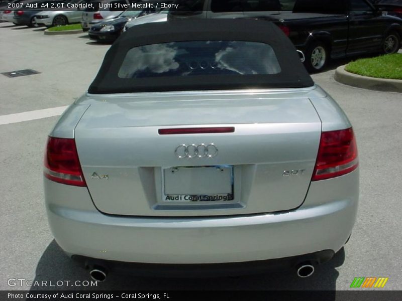 Light Silver Metallic / Ebony 2007 Audi A4 2.0T Cabriolet