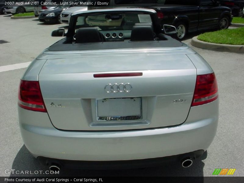 Light Silver Metallic / Ebony 2007 Audi A4 2.0T Cabriolet