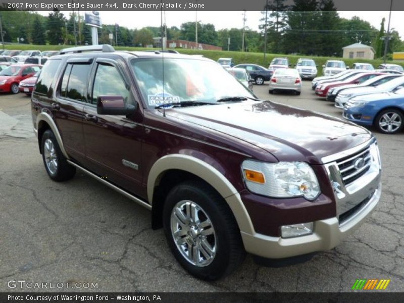 Dark Cherry Metallic / Stone 2007 Ford Explorer Eddie Bauer 4x4