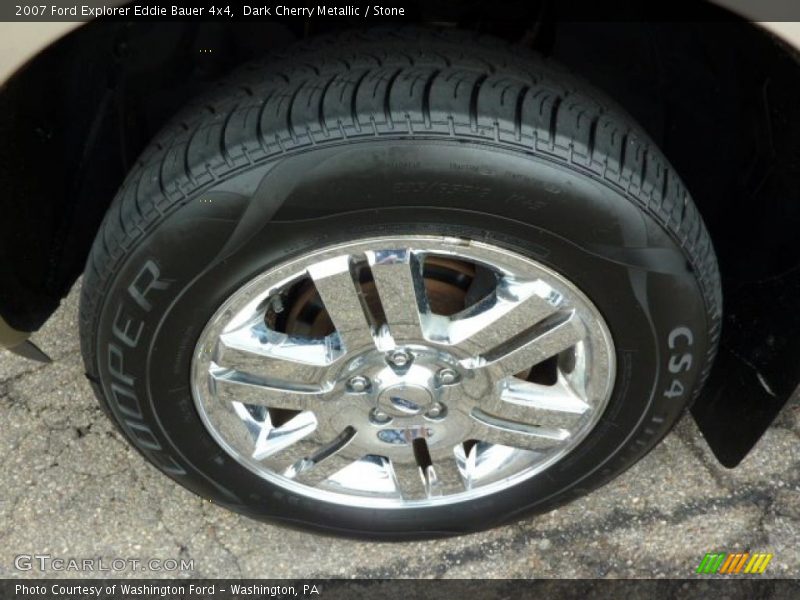 Dark Cherry Metallic / Stone 2007 Ford Explorer Eddie Bauer 4x4