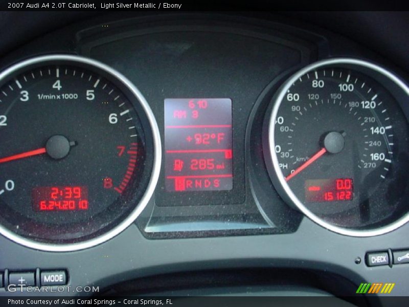 Light Silver Metallic / Ebony 2007 Audi A4 2.0T Cabriolet