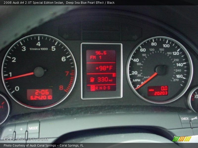 Deep Sea Blue Pearl Effect / Black 2008 Audi A4 2.0T Special Edition Sedan