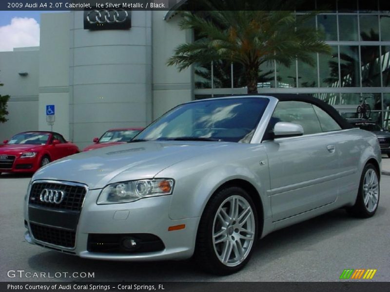 Ice Silver Metallic / Black 2009 Audi A4 2.0T Cabriolet