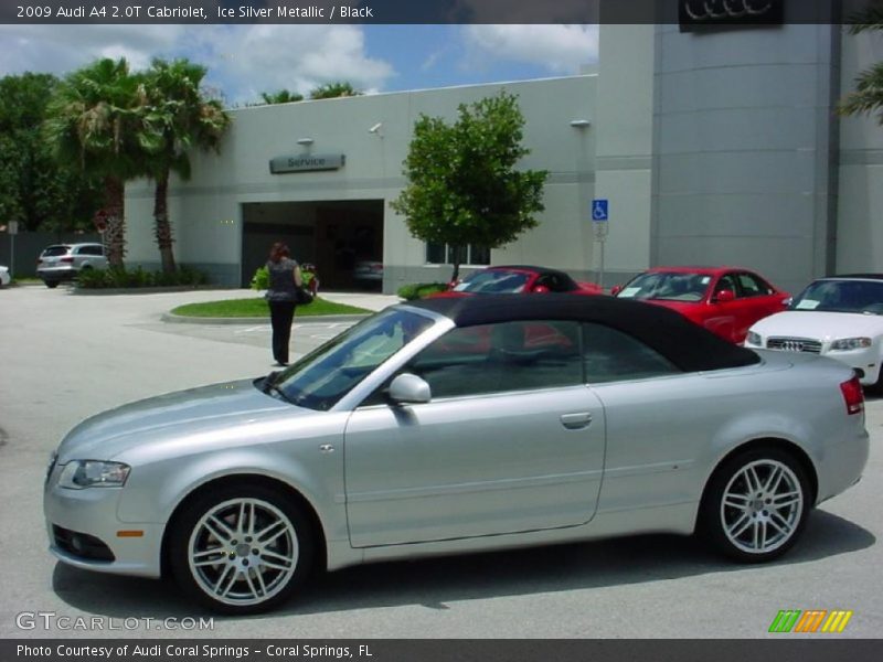 Ice Silver Metallic / Black 2009 Audi A4 2.0T Cabriolet