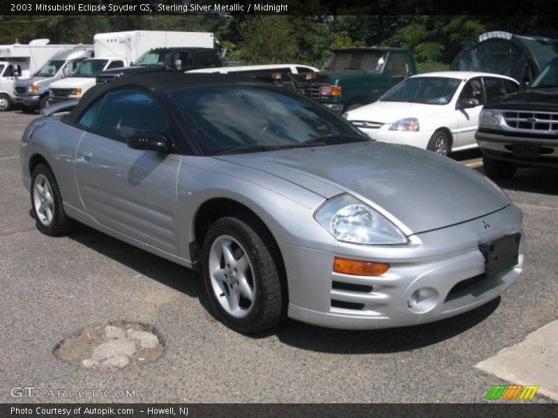 Sterling Silver Metallic / Midnight 2003 Mitsubishi Eclipse Spyder GS