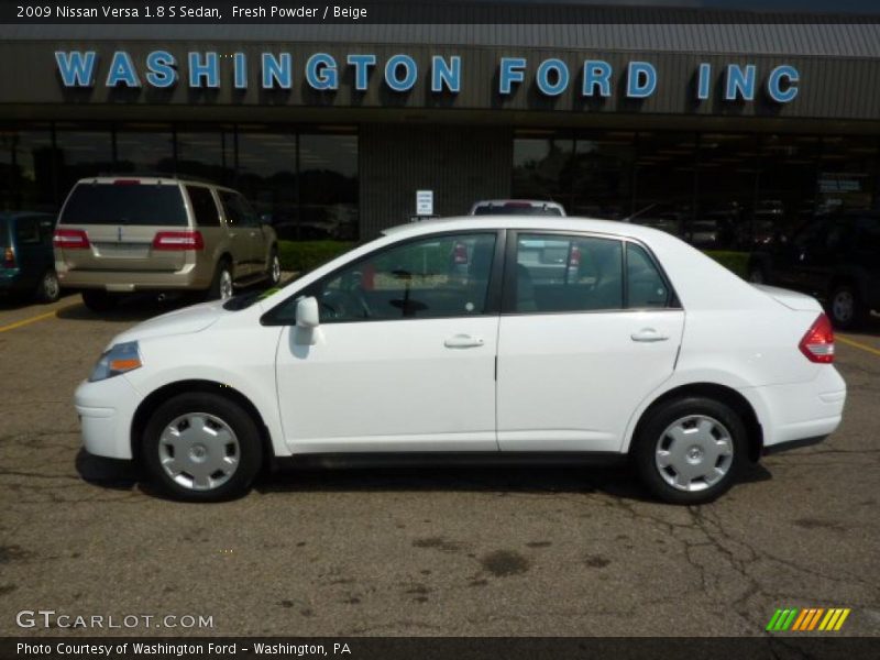 Fresh Powder / Beige 2009 Nissan Versa 1.8 S Sedan