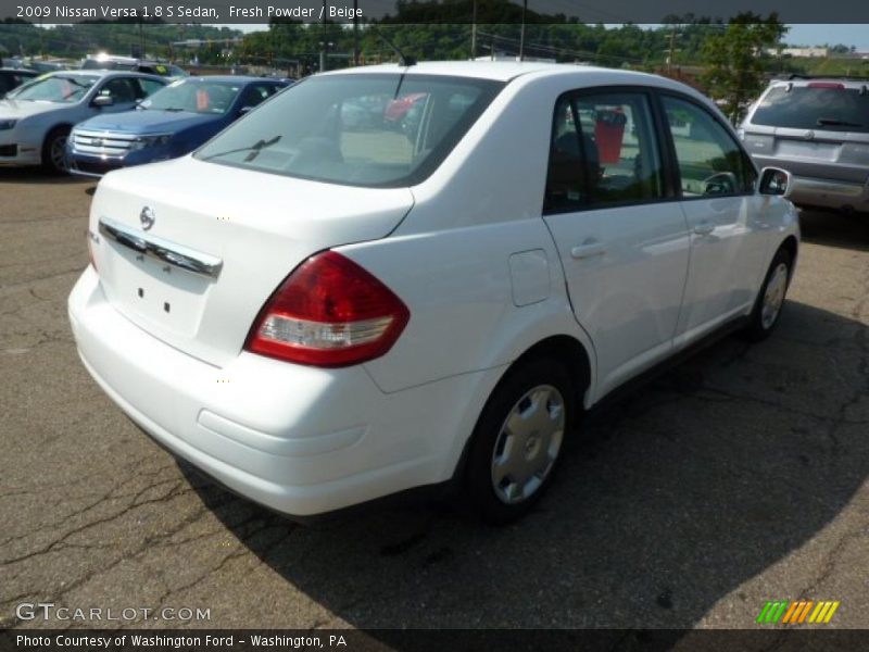 Fresh Powder / Beige 2009 Nissan Versa 1.8 S Sedan