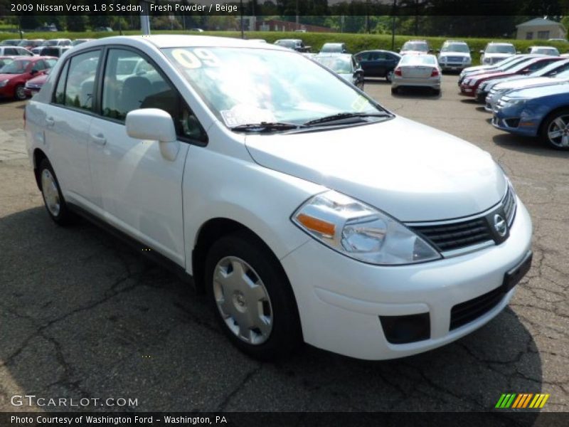 Fresh Powder / Beige 2009 Nissan Versa 1.8 S Sedan