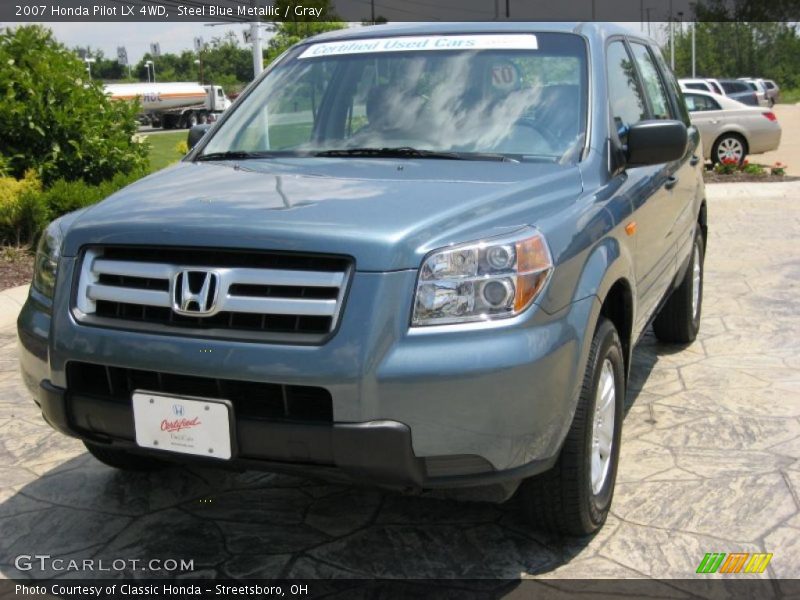 Steel Blue Metallic / Gray 2007 Honda Pilot LX 4WD