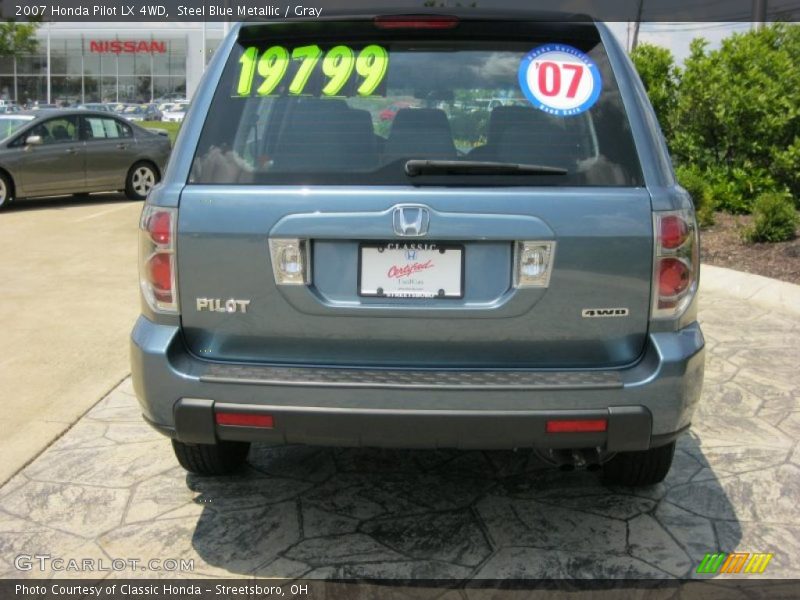 Steel Blue Metallic / Gray 2007 Honda Pilot LX 4WD