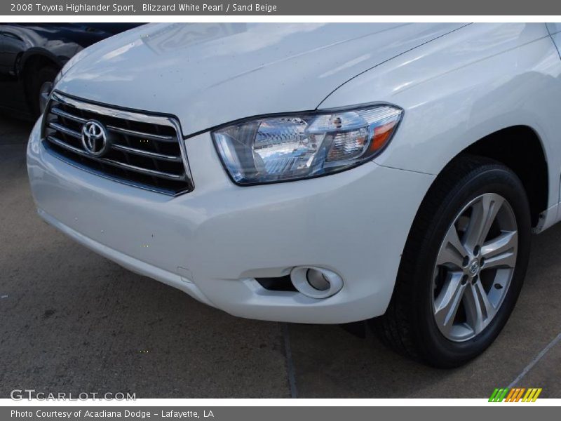 Blizzard White Pearl / Sand Beige 2008 Toyota Highlander Sport