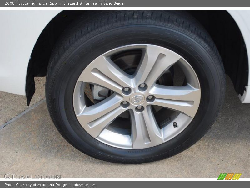 Blizzard White Pearl / Sand Beige 2008 Toyota Highlander Sport
