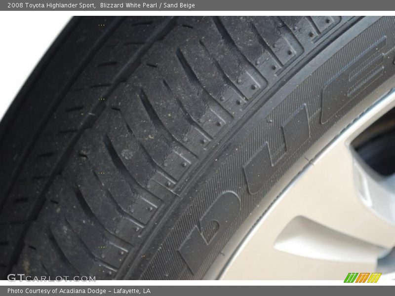 Blizzard White Pearl / Sand Beige 2008 Toyota Highlander Sport