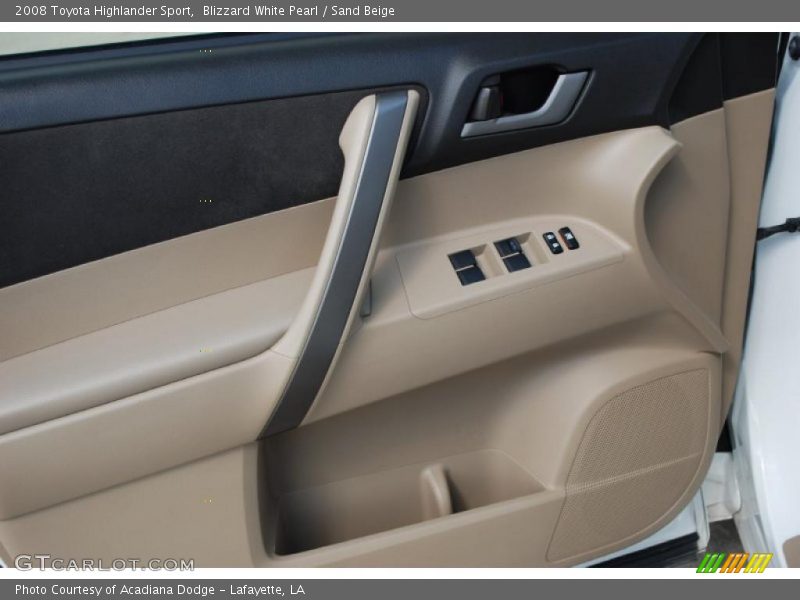 Blizzard White Pearl / Sand Beige 2008 Toyota Highlander Sport