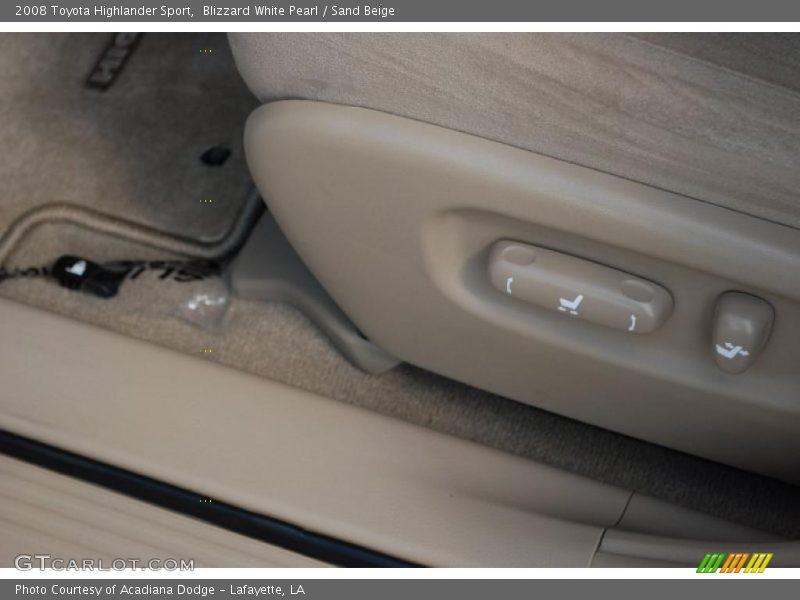 Blizzard White Pearl / Sand Beige 2008 Toyota Highlander Sport