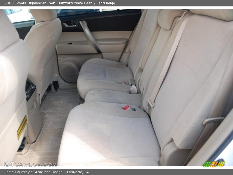 Blizzard White Pearl / Sand Beige 2008 Toyota Highlander Sport