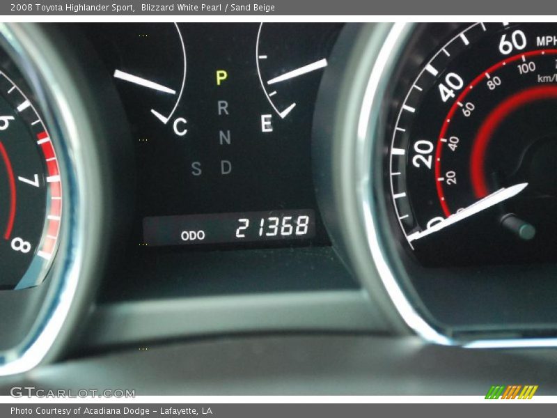 Blizzard White Pearl / Sand Beige 2008 Toyota Highlander Sport