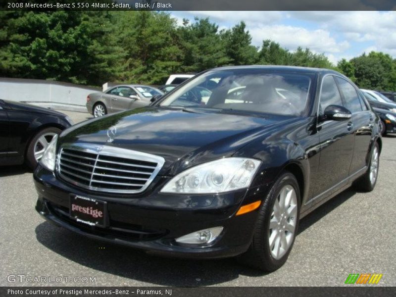 Black / Black 2008 Mercedes-Benz S 550 4Matic Sedan