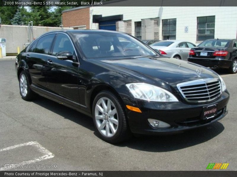 Black / Black 2008 Mercedes-Benz S 550 4Matic Sedan