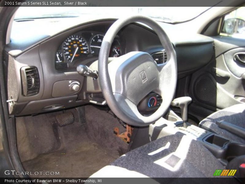 Silver / Black 2001 Saturn S Series SL1 Sedan