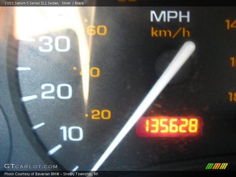 Silver / Black 2001 Saturn S Series SL1 Sedan