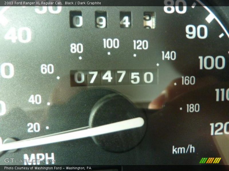 Black / Dark Graphite 2003 Ford Ranger XL Regular Cab