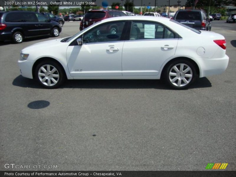 Oxford White / Light Stone 2007 Lincoln MKZ Sedan
