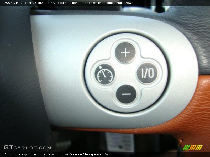 Pepper White / Lounge Malt Brown 2007 Mini Cooper S Convertible Sidewalk Edition