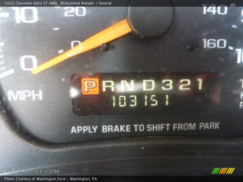Bronzemist Metallic / Neutral 2003 Chevrolet Astro LT AWD