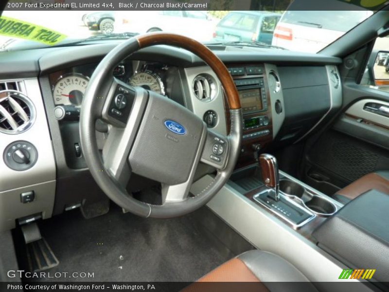 Black / Charcoal Black/Caramel 2007 Ford Expedition EL Limited 4x4
