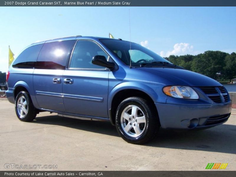 Marine Blue Pearl / Medium Slate Gray 2007 Dodge Grand Caravan SXT