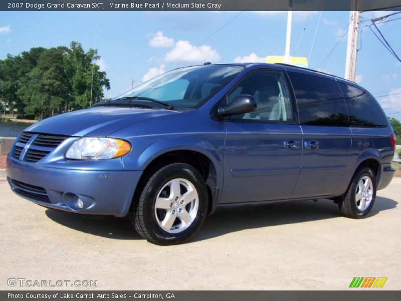 Marine Blue Pearl / Medium Slate Gray 2007 Dodge Grand Caravan SXT