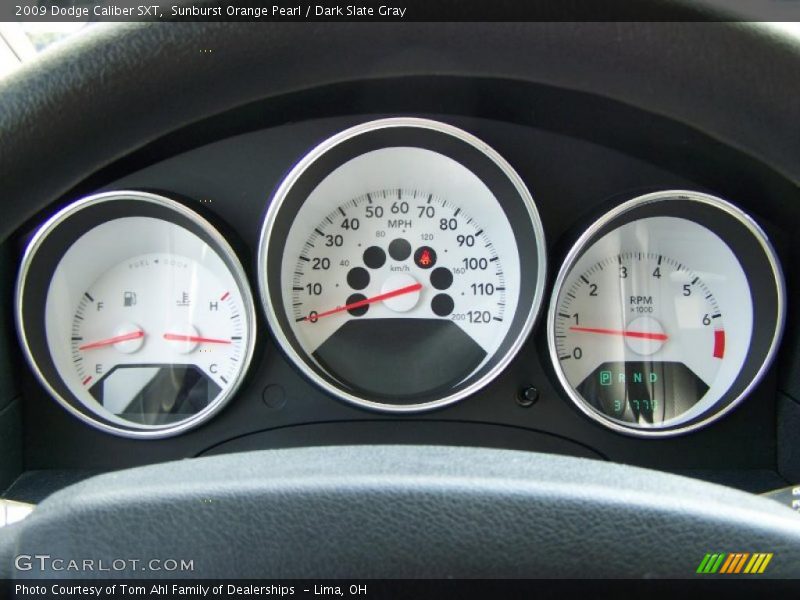 Sunburst Orange Pearl / Dark Slate Gray 2009 Dodge Caliber SXT