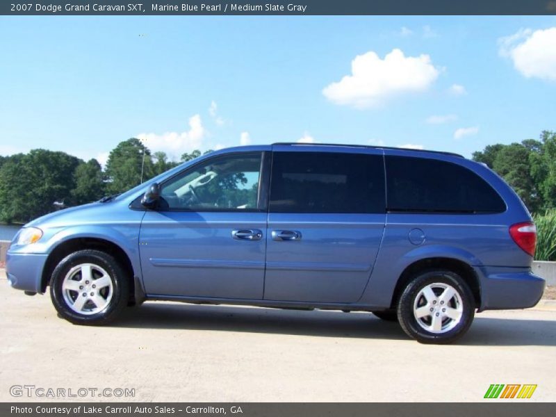 Marine Blue Pearl / Medium Slate Gray 2007 Dodge Grand Caravan SXT