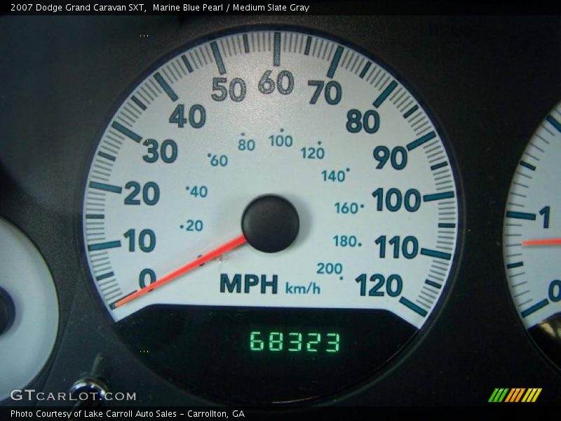 Marine Blue Pearl / Medium Slate Gray 2007 Dodge Grand Caravan SXT