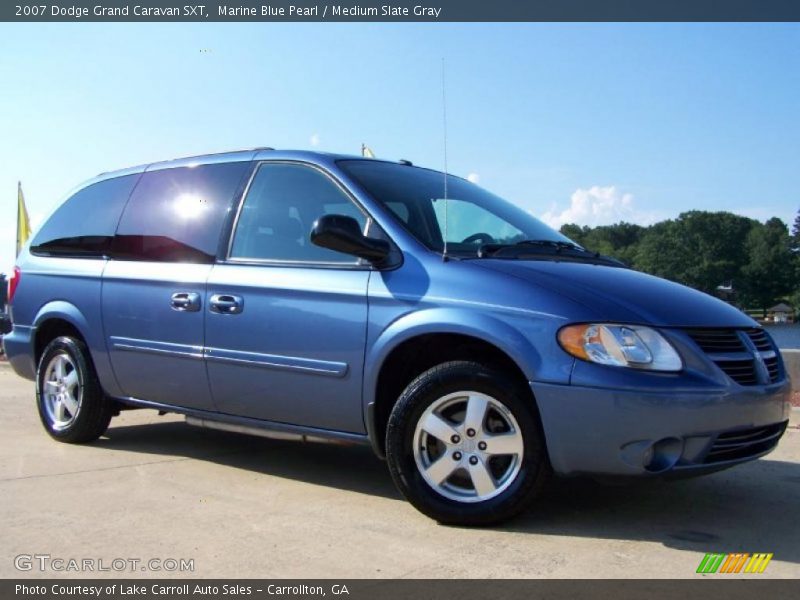 Marine Blue Pearl / Medium Slate Gray 2007 Dodge Grand Caravan SXT