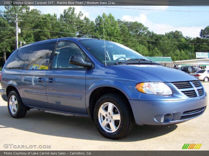 Marine Blue Pearl / Medium Slate Gray 2007 Dodge Grand Caravan SXT