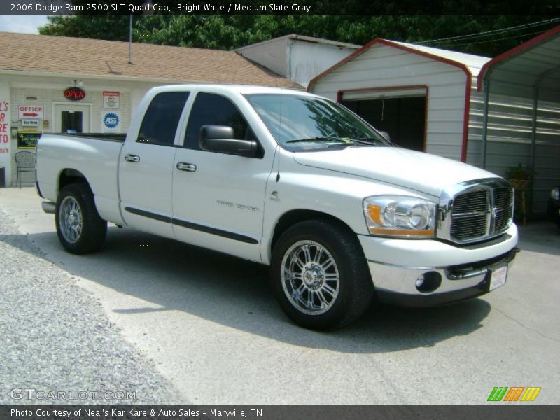 Bright White / Medium Slate Gray 2006 Dodge Ram 2500 SLT Quad Cab