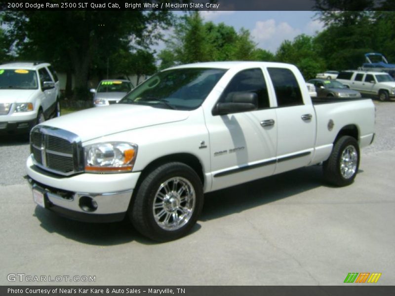 Bright White / Medium Slate Gray 2006 Dodge Ram 2500 SLT Quad Cab