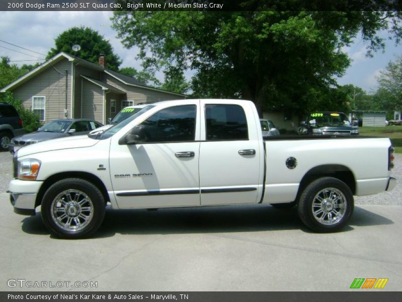Bright White / Medium Slate Gray 2006 Dodge Ram 2500 SLT Quad Cab