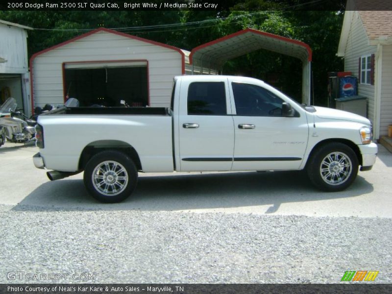 Bright White / Medium Slate Gray 2006 Dodge Ram 2500 SLT Quad Cab
