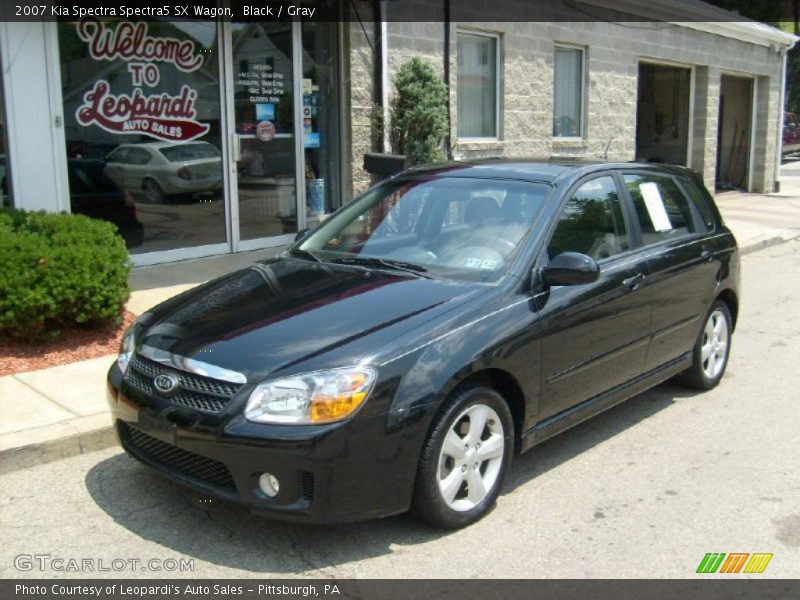 Black / Gray 2007 Kia Spectra Spectra5 SX Wagon