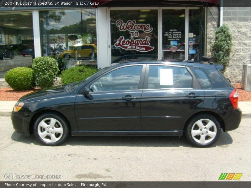 Black / Gray 2007 Kia Spectra Spectra5 SX Wagon