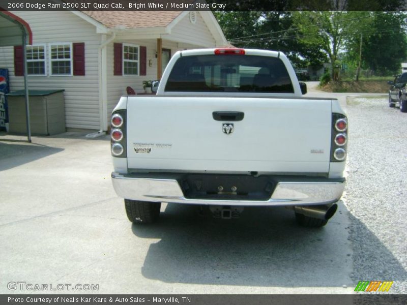 Bright White / Medium Slate Gray 2006 Dodge Ram 2500 SLT Quad Cab